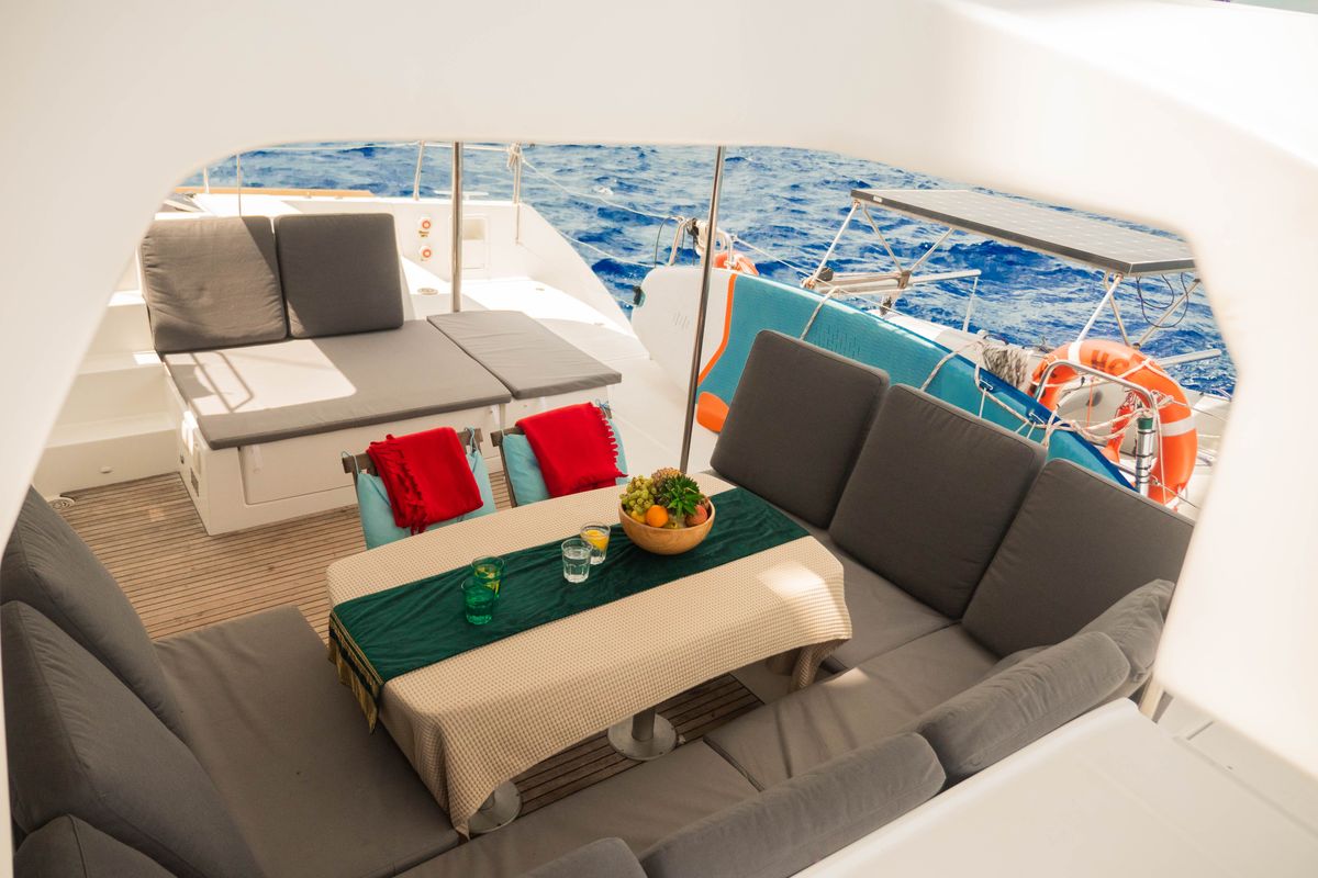 Deck of Butterfly, a Lagoon Lagoon 450 F - 4 + 2 cab. catamaran at Azam Marina, Tanzania