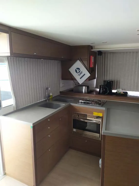 Galley of Twin Elli, a Lagoon 450 S catamaran at Grad Trogir, Croatia