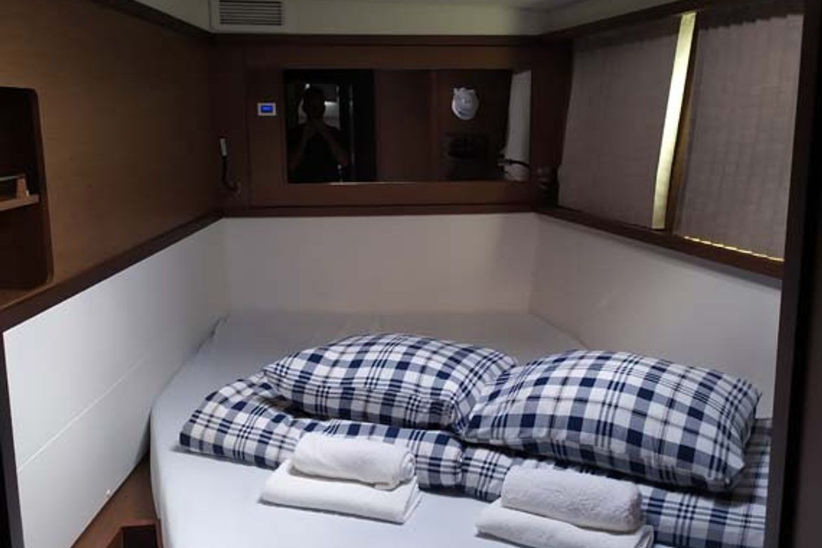 Cabin on Twin Elli, a Lagoon 450 S catamaran at Grad Trogir, Croatia