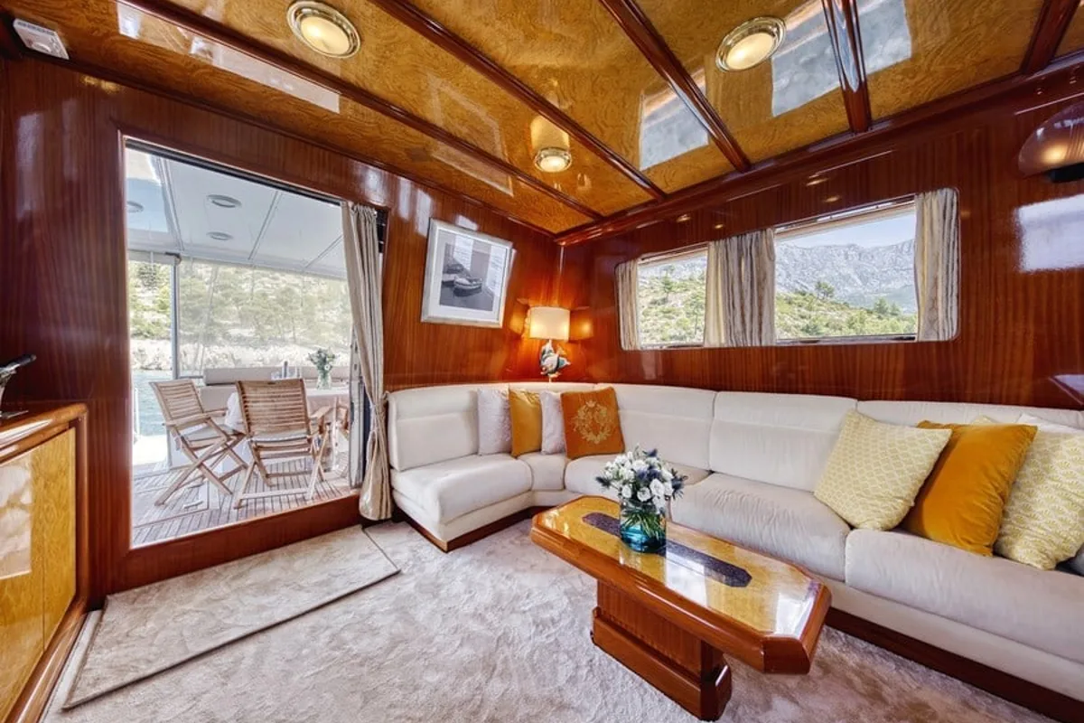 Salon of Custom Blanka, a Gulet Motoryacht yacht at Split, Croatia