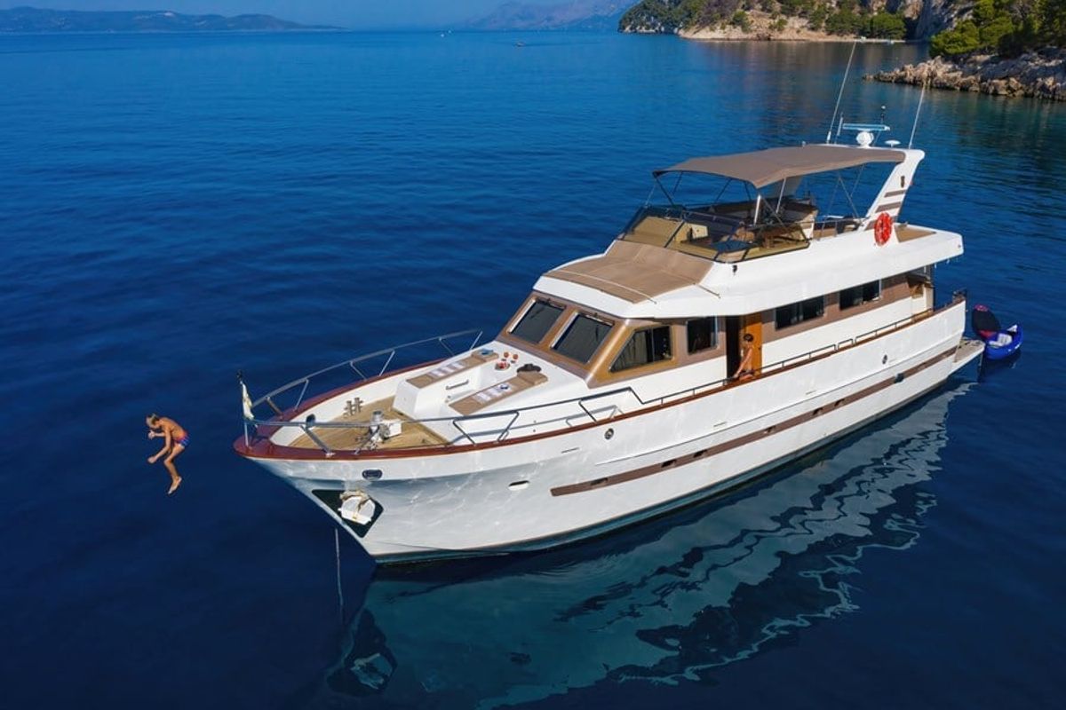Exterior view of Custom Blanka, a Gulet Motoryacht yacht at Split, Croatia