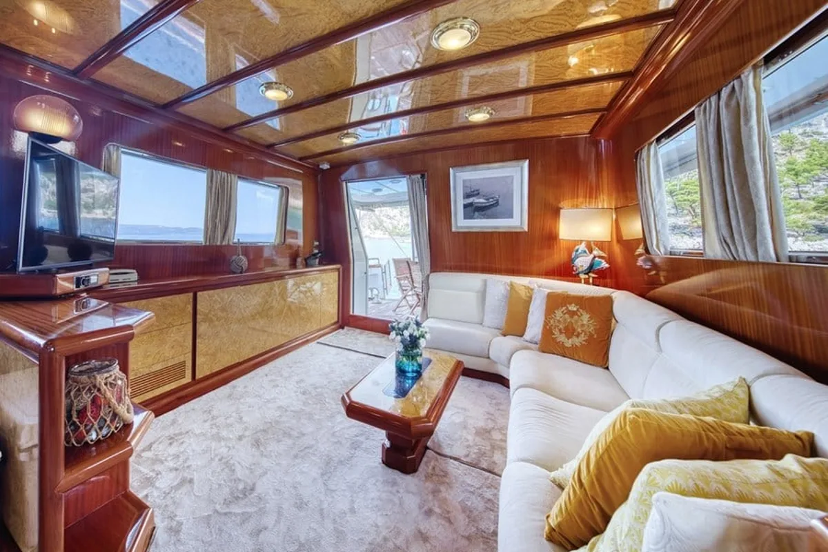 Salon of Custom Blanka, a Gulet Motoryacht yacht at Split, Croatia