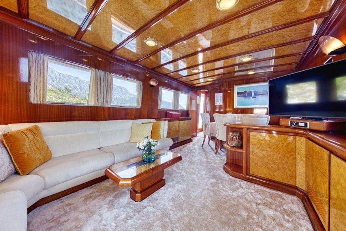 Salon of Custom Blanka, a Gulet Motoryacht yacht at Split, Croatia