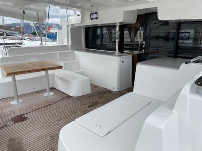 Deck of Kleio, a Lagoon 46 catamaran at Volos Municipality, Greece