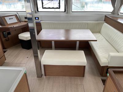 Salon of Kleio, a Lagoon 46 catamaran at Volos Municipality, Greece