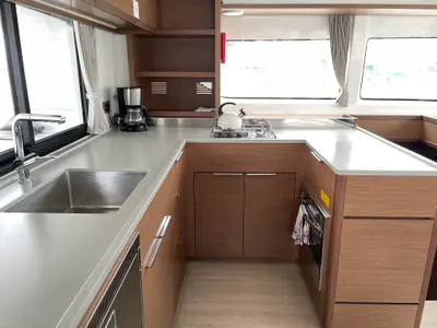 Galley of Kleio, a Lagoon 46 catamaran at Volos Municipality, Greece