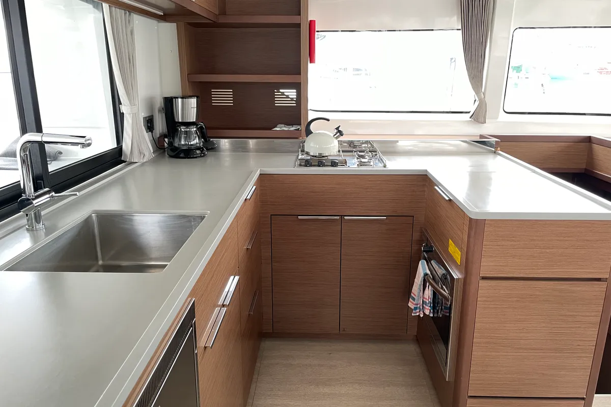Galley of Kleio, a Lagoon 46 catamaran at Volos Municipality, Greece