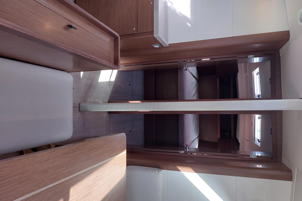 Cabin on Kalmi, a Beneteau Oceanis 46.1 sailboat at Lavreotiki Municipal Unit, Greece