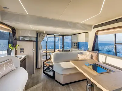 Salon of Vardo, a Absolute Yachts Absolute 47 Fly motorboat at Općina Rogoznica, Croatia
