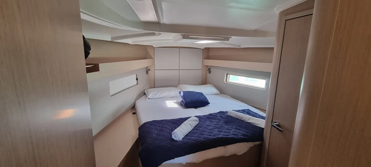 Cabin on Leo, a Beneteau Oceanis 40.1 sailboat at Olbia, Italy