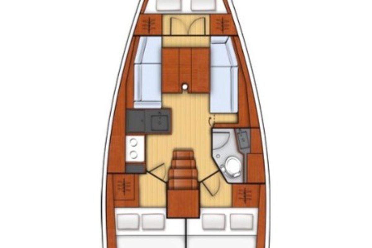 Aquarius, a Beneteau Oceanis 35.1 sailboat at Grad Biograd na Moru, Croatia