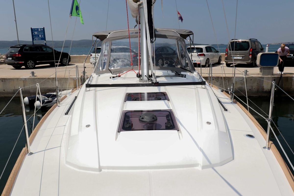 Aquarius, a Beneteau Oceanis 35.1 sailboat at Grad Biograd na Moru, Croatia