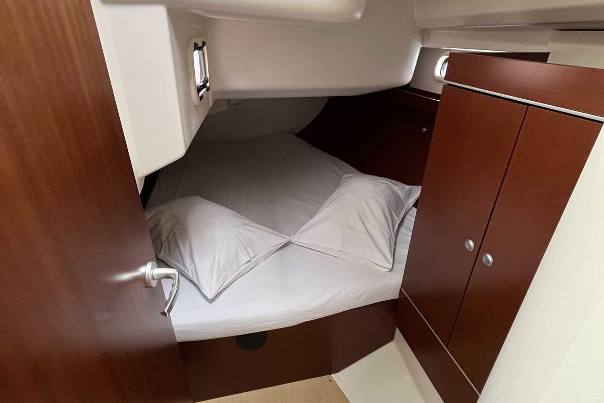 Cabin on Alkyoni, a Hanse Yachts Hanse 385 sailboat at Sami Municipal Unit, Greece