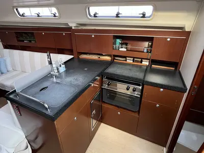 Galley of Alkyoni, a Hanse Yachts Hanse 385 sailboat at Sami Municipal Unit, Greece
