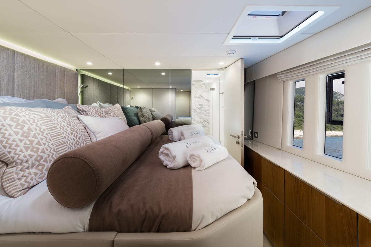 Cabin on Zara, a Sunreef Yachts Sunreef 50 catamaran at Grad Kaštela, Croatia