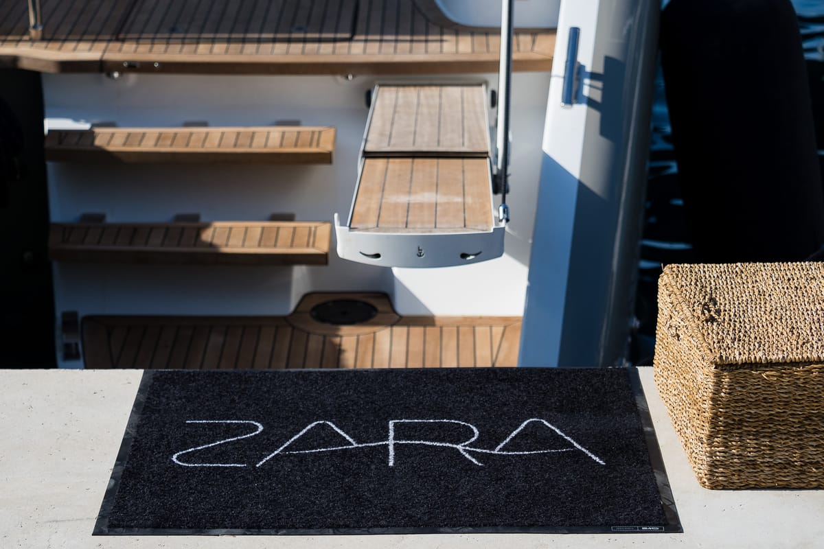 Deck of Zara, a Sunreef Yachts Sunreef 50 catamaran at Grad Kaštela, Croatia