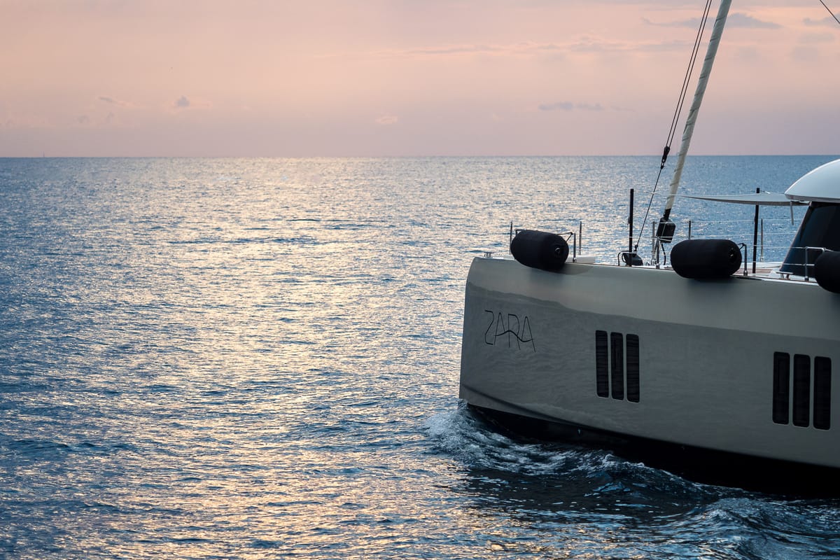 Exterior view of Zara, a Sunreef Yachts Sunreef 50 catamaran at Grad Kaštela, Croatia