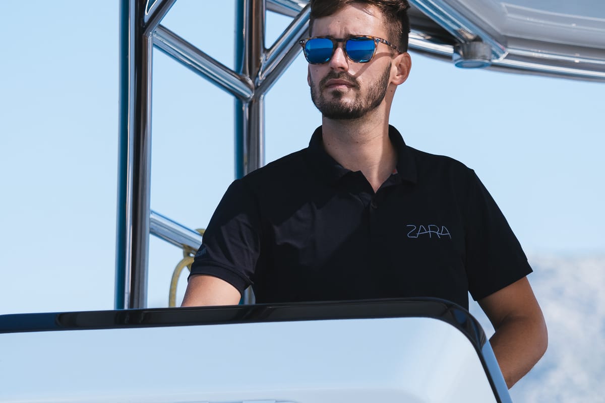 Cockpit of Zara, a Sunreef Yachts Sunreef 50 catamaran at Grad Kaštela, Croatia