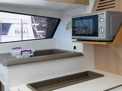Galley of North Cat II, a Bali 4.1 catamaran at Sipias Municipal Unit, Greece