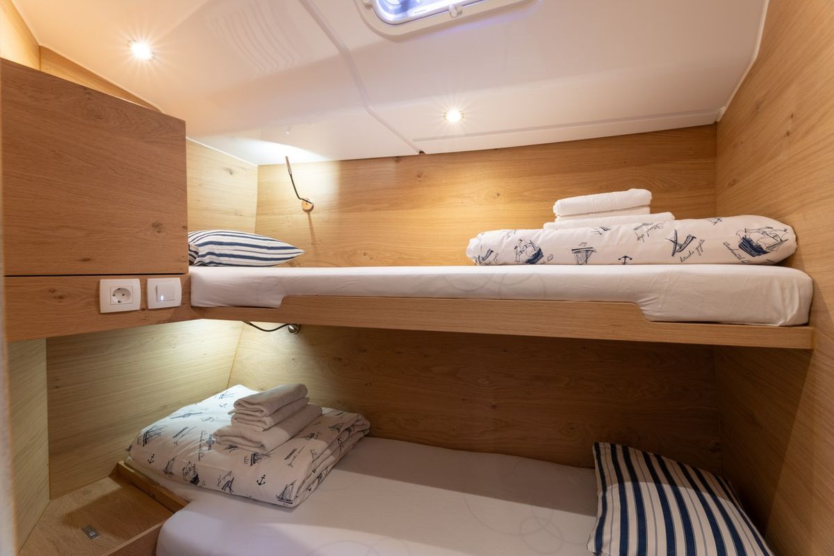 Cabin on Elana, a Elan Impression 45 sailboat at Split, Croatia
