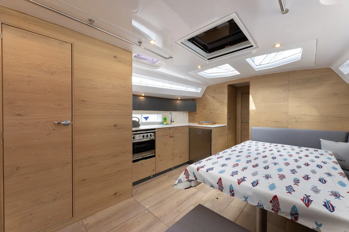 Galley of Elana, a Elan Impression 45 sailboat at Split, Croatia