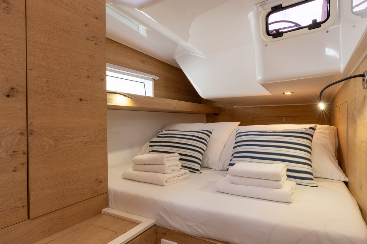 Cabin on Elana, a Elan Impression 45 sailboat at Split, Croatia