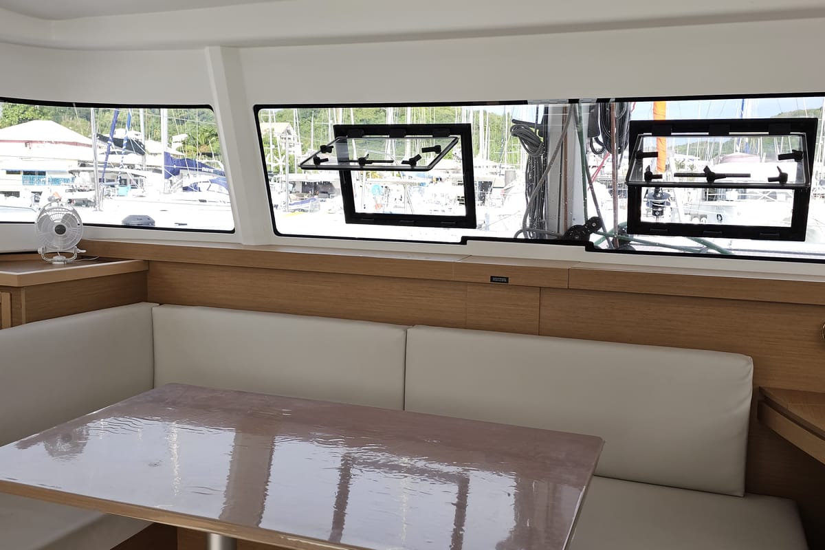 Salon of TI-BO I, a Excess 11 catamaran at Alameda, United States