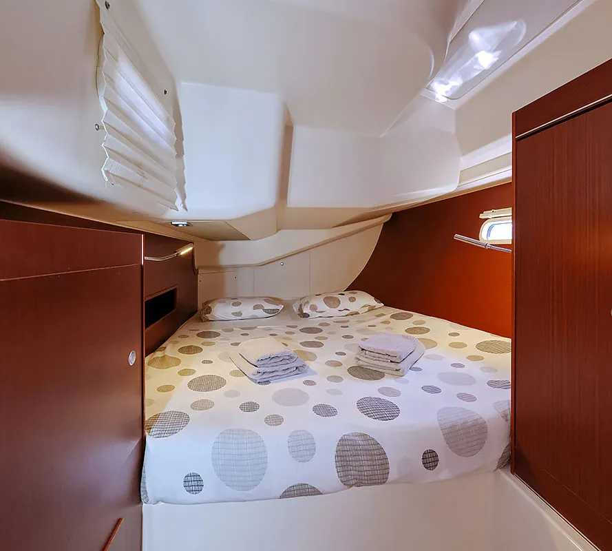 Cabin on Audrey, a Hanse Yachts Hanse 455 sailboat at Dubrovnik, Croatia