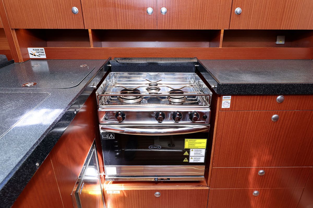 Galley of Audrey, a Hanse Yachts Hanse 455 sailboat at Dubrovnik, Croatia
