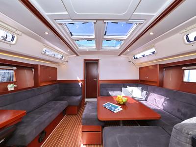 Salon of Audrey, a Hanse Yachts Hanse 455 sailboat at Dubrovnik, Croatia