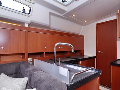 Galley of Audrey, a Hanse Yachts Hanse 455 sailboat at Dubrovnik, Croatia