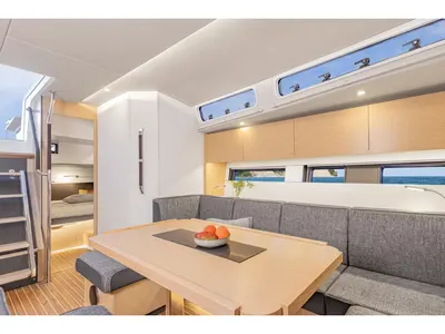 Salon of Sealavie, a Hanse Yachts Hanse 460 sailboat at Municipal Unit of Lefkada, Greece