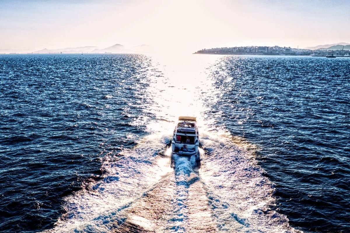 Exterior view of Carina, a Princess Yachts Princess 45 motorboat at Athens, Greece
