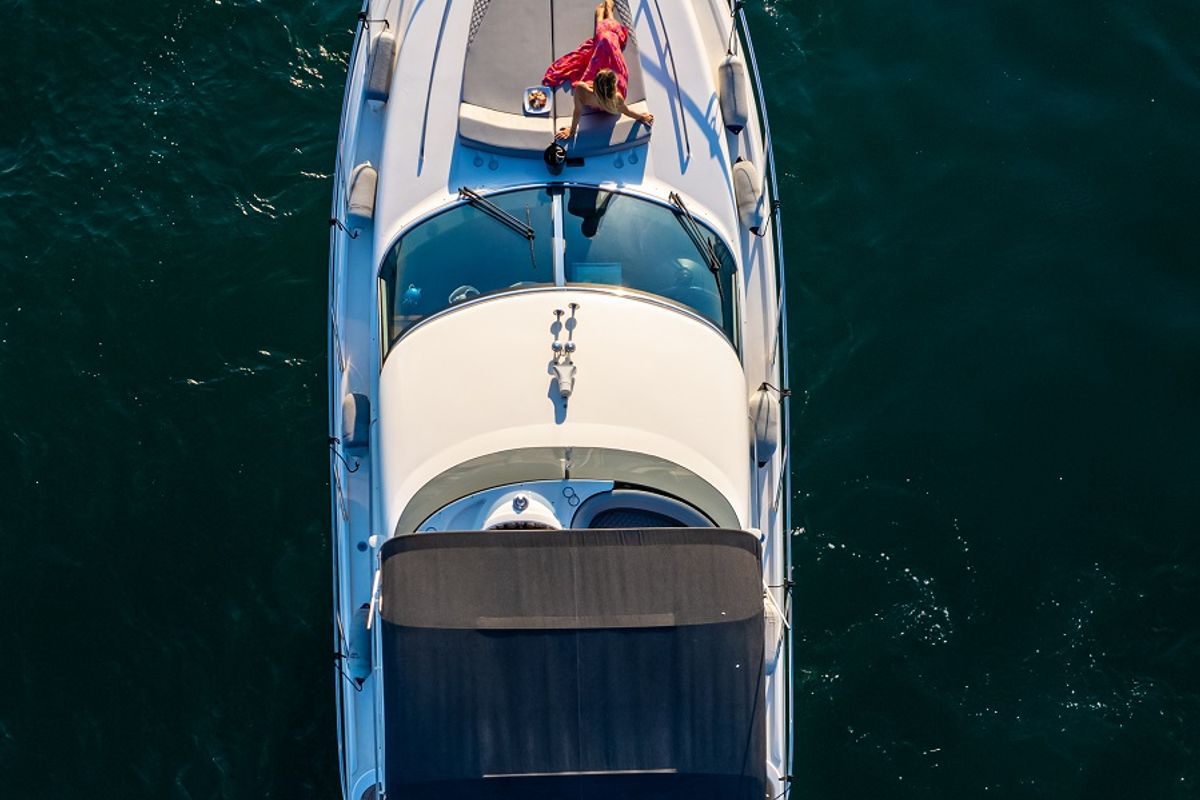 Exterior view of Carina, a Princess Yachts Princess 45 motorboat at Athens, Greece