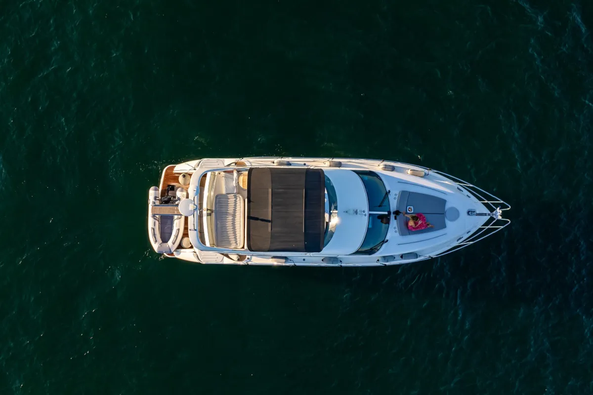 Exterior view of Carina, a Princess Yachts Princess 45 motorboat at Athens, Greece