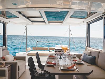 Salon of Zinfandel, a Bali 4.2 catamaran at Pirovac, Croatia