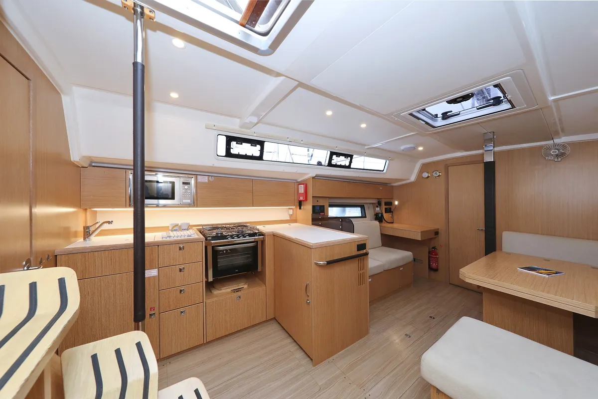 Galley of Maupiti, a Bavaria C42 sailboat at Grad Biograd na Moru, Croatia
