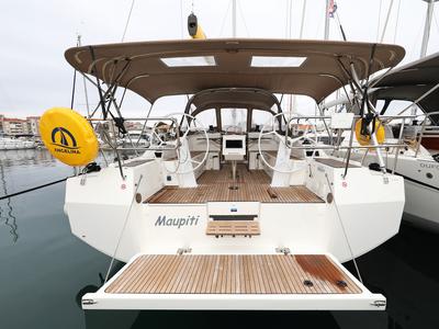 Cockpit of Maupiti, a Bavaria C42 sailboat at Grad Biograd na Moru, Croatia