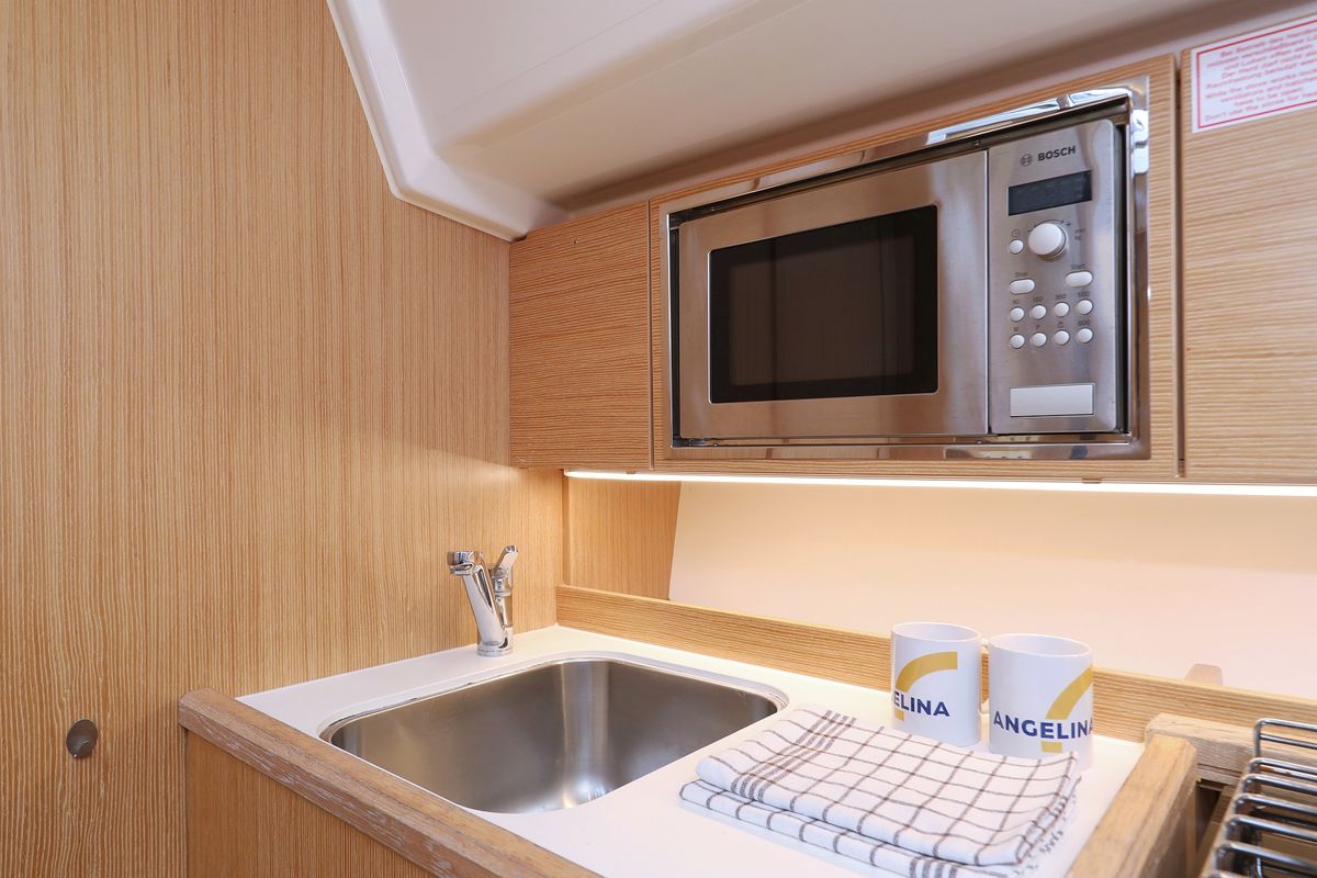 Galley of Maupiti, a Bavaria C42 sailboat at Grad Biograd na Moru, Croatia