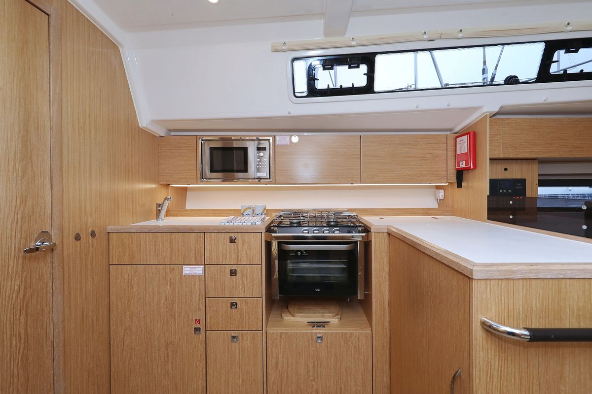 Galley of Maupiti, a Bavaria C42 sailboat at Grad Biograd na Moru, Croatia