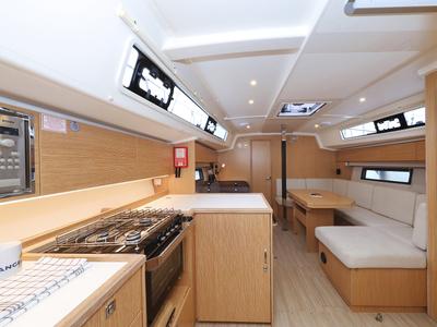 Galley of Maupiti, a Bavaria C42 sailboat at Grad Biograd na Moru, Croatia