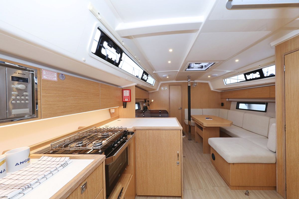 Galley of Maupiti, a Bavaria C42 sailboat at Grad Biograd na Moru, Croatia