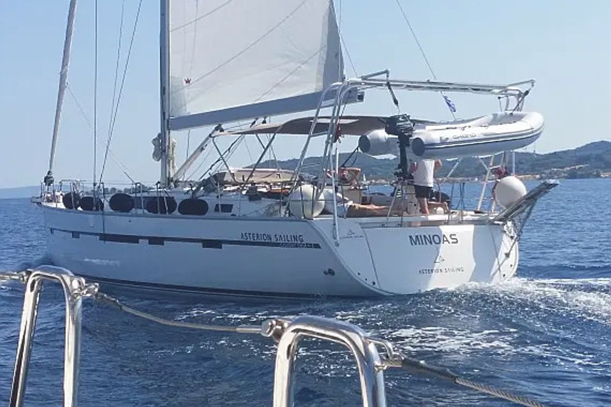 Exterior view of ENJOY, a Bavaria Cruiser 56 sailboat at Gdańsk, Poland