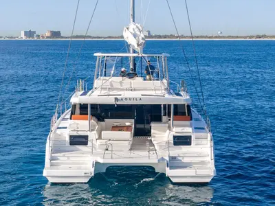 Salon of Renegade, a Aquila Yachts Aquila 50 Sail catamaran at Parham Town, British Virgin Islands
