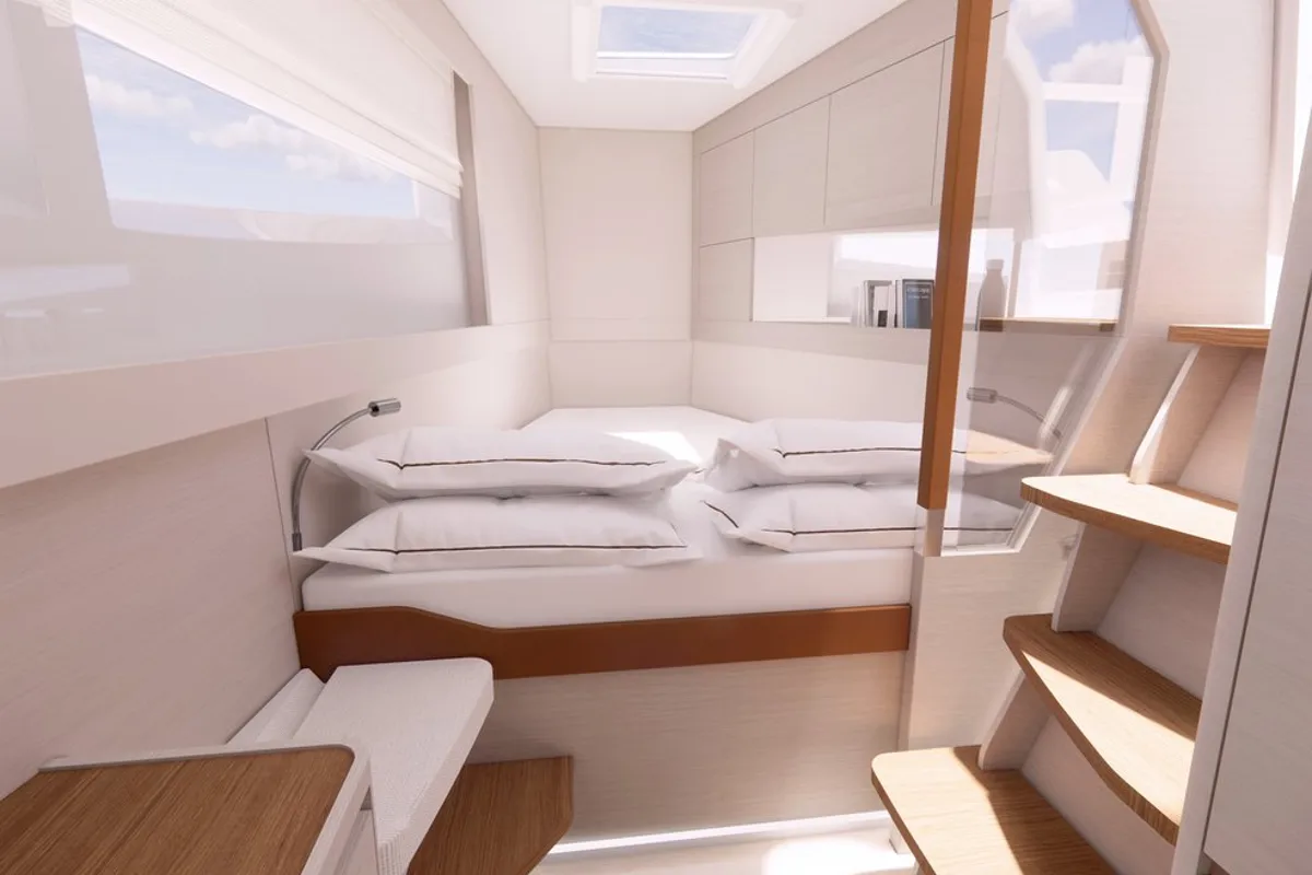 Cabin on Renegade, a Aquila Yachts Aquila 50 Sail catamaran at Parham Town, British Virgin Islands