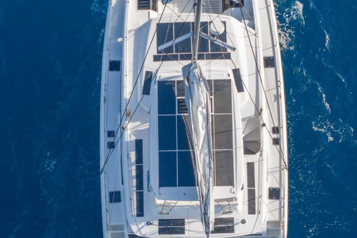 Exterior view of Renegade, a Aquila Yachts Aquila 50 Sail catamaran at Parham Town, British Virgin Islands