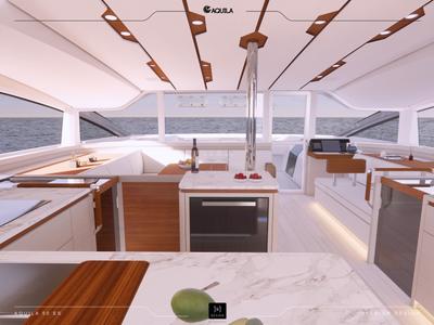 Cabin on Renegade, a Aquila Yachts Aquila 50 Sail catamaran at Parham Town, British Virgin Islands