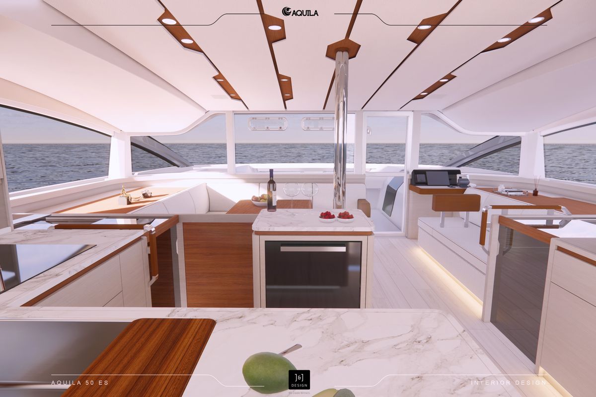 Cabin on Renegade, a Aquila Yachts Aquila 50 Sail catamaran at Parham Town, British Virgin Islands