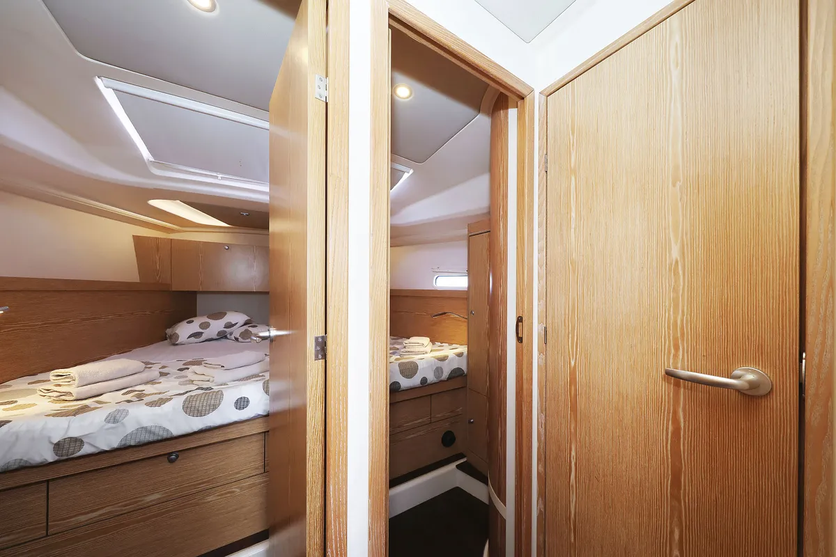 Cabin on Seaway, a Hanse Yachts Hanse 455 sailboat at Grad Biograd na Moru, Croatia
