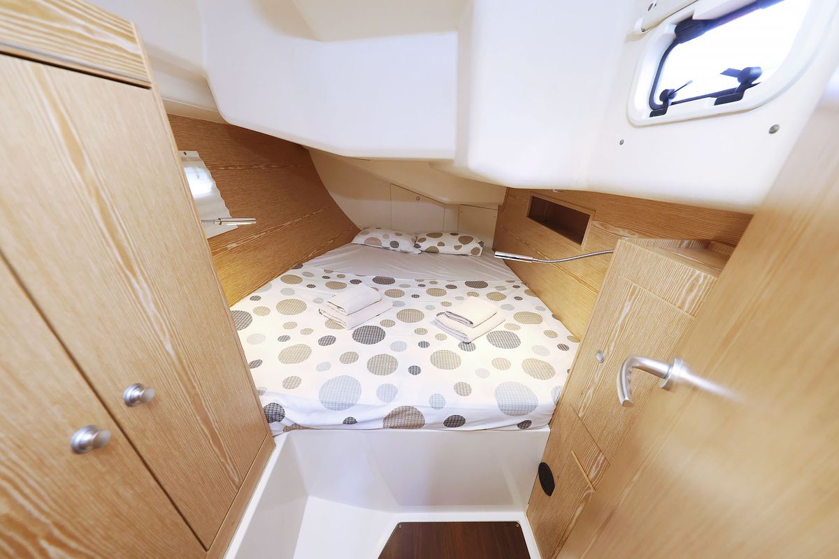 Cabin on Seaway, a Hanse Yachts Hanse 455 sailboat at Grad Biograd na Moru, Croatia